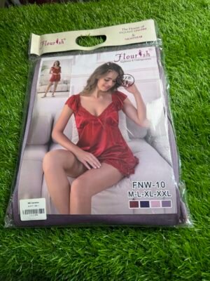 Women’s Satin Lace Nighty / Babydoll Nightwear Set