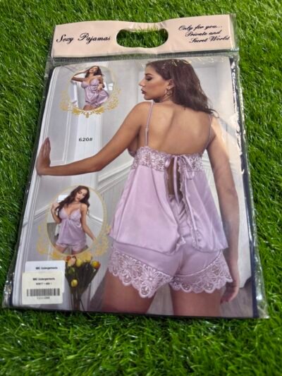 Premium Silk-Satin 2-Piece Pajama Set (Model No. 620#)