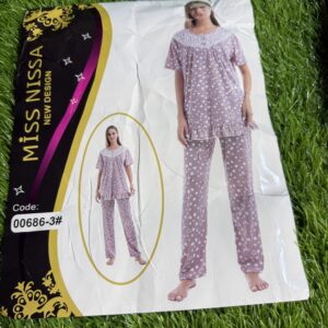 MİSS NİSSA Ladies 2-Piece Nightwear Pajama Set