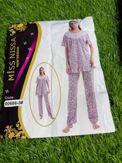 MİSS NİSSA Ladies 2-Piece Nightwear Pajama Set