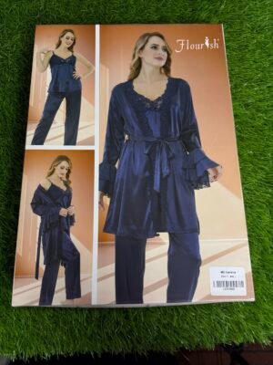 "Flourish" Nighty Nightwear Suit Three in One