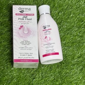 Derma Clean 3D Pink Fluid Whitening Lotion ($120\text{ml} / 4.06\text{ fl oz}$).
