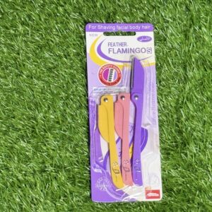 "FEATHER FLAMINGOS" eyebrow razors