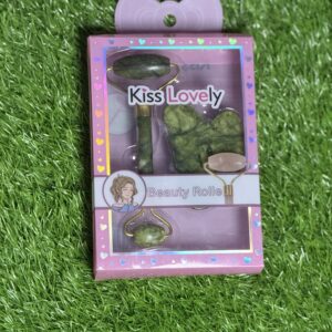 "Kiss Lovely" Jade Roller and Gua Sha Facial Massager Set