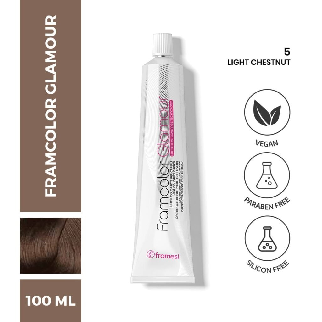FRAMESI GLAMOUR 5.0 CASTANO CHIARO LIGHT CHESTNUT HAIR COLOR