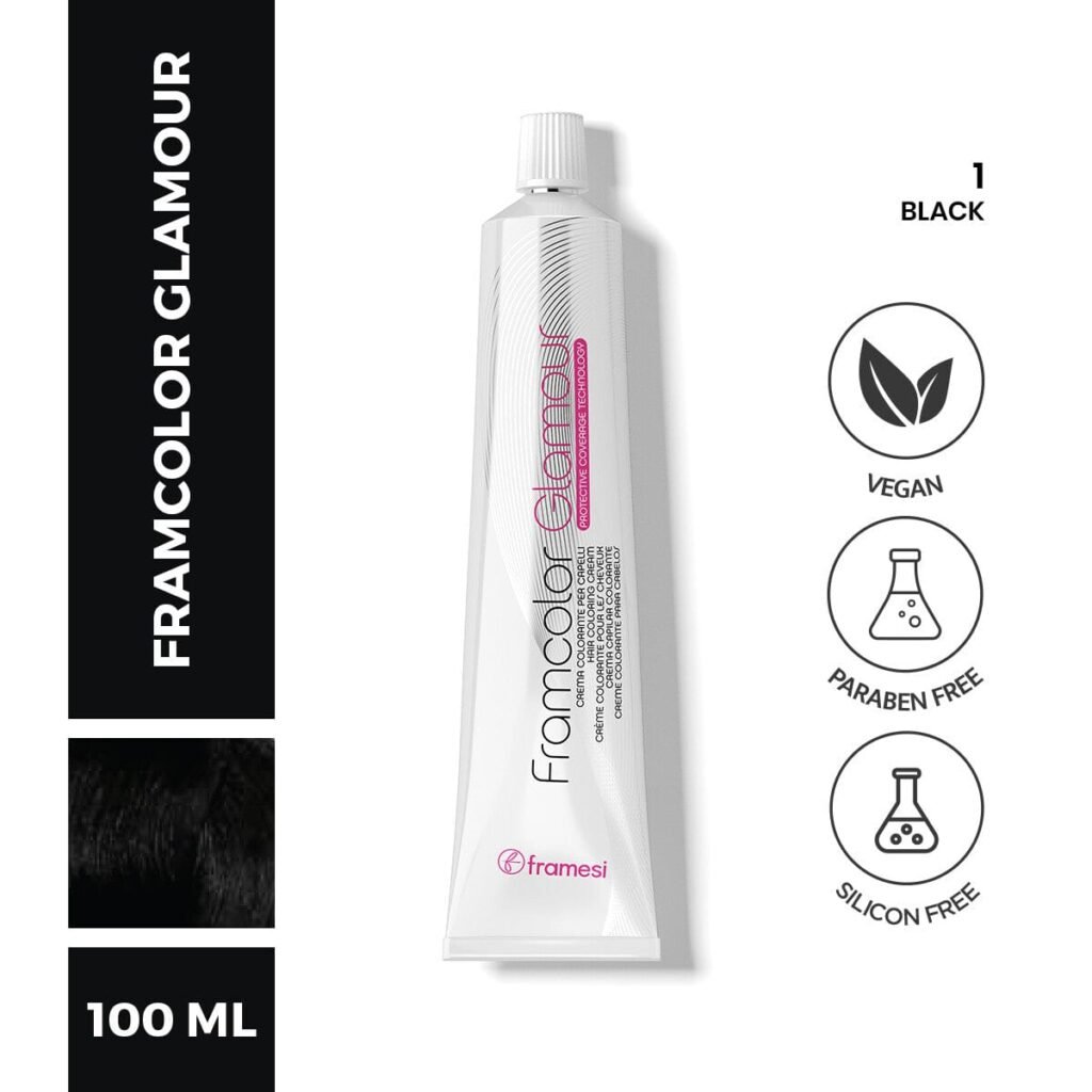 FRAMESI GLAMOUR 1.0 NERO BLACK HAIR COLOR
