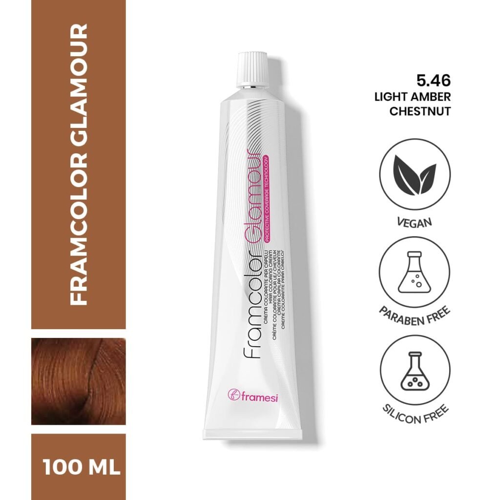 FRAMESI GLAMOUR 5.46 LIGHT AMBER CHESTNUT HAIR COLOR