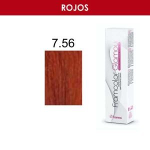 FRAMESI GLAMOUR 7.56 MEDIUM BLONDE NATURAL RED HAIR COLOR