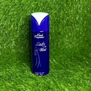 Fresh fragrance lady in blue body spray