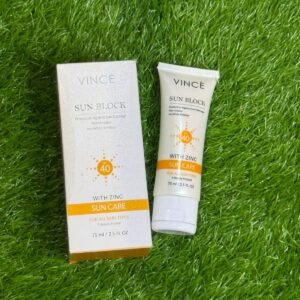 Vince Sun Block SPF 40 with Zinc.