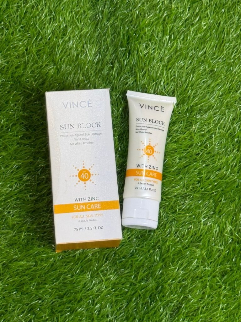 Vince Sun Block SPF 40 with Zinc.