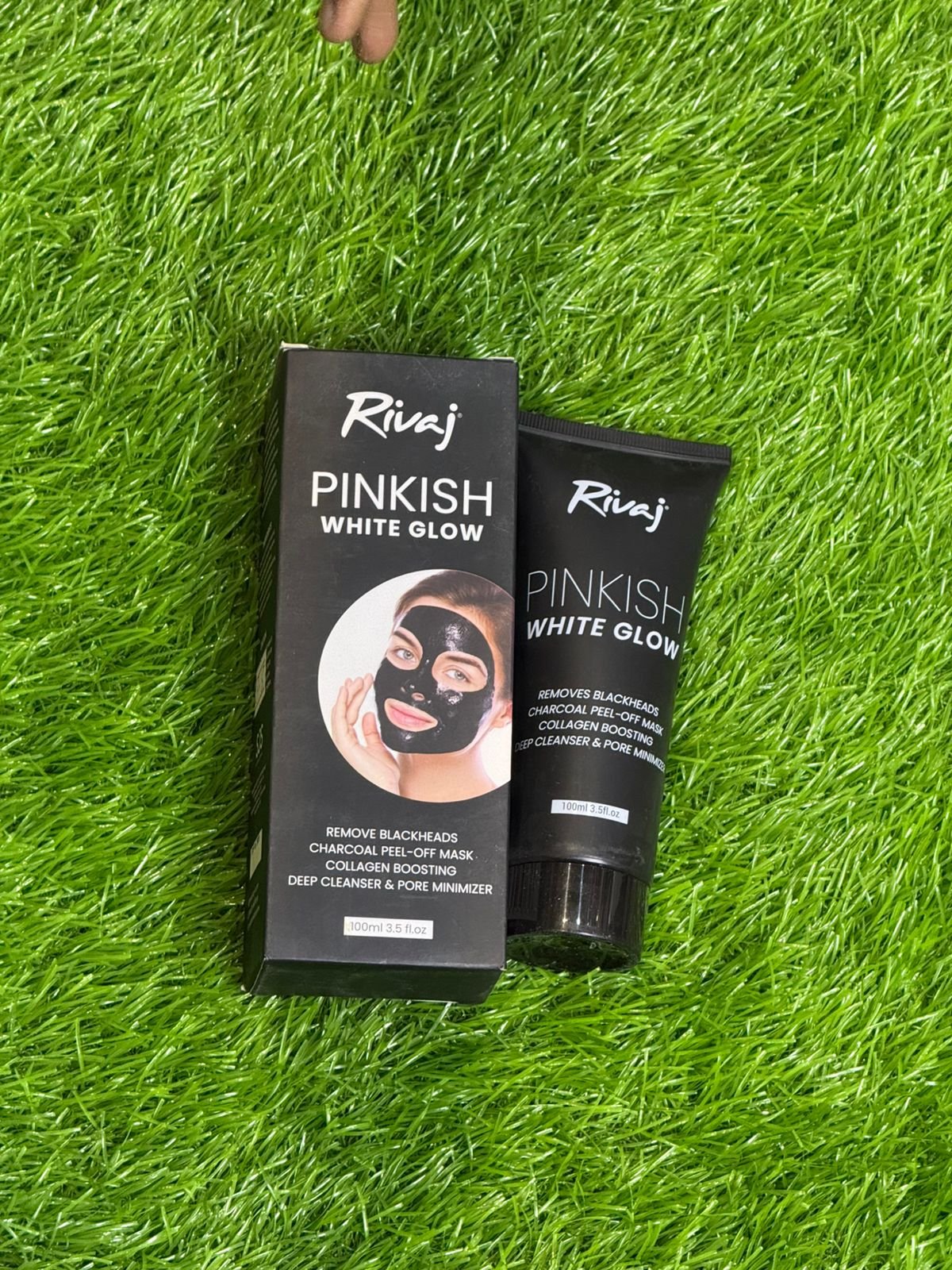 Rivaj Pinkish White Glow Charcoal Peel-Off Mask (100ml). - Image 4