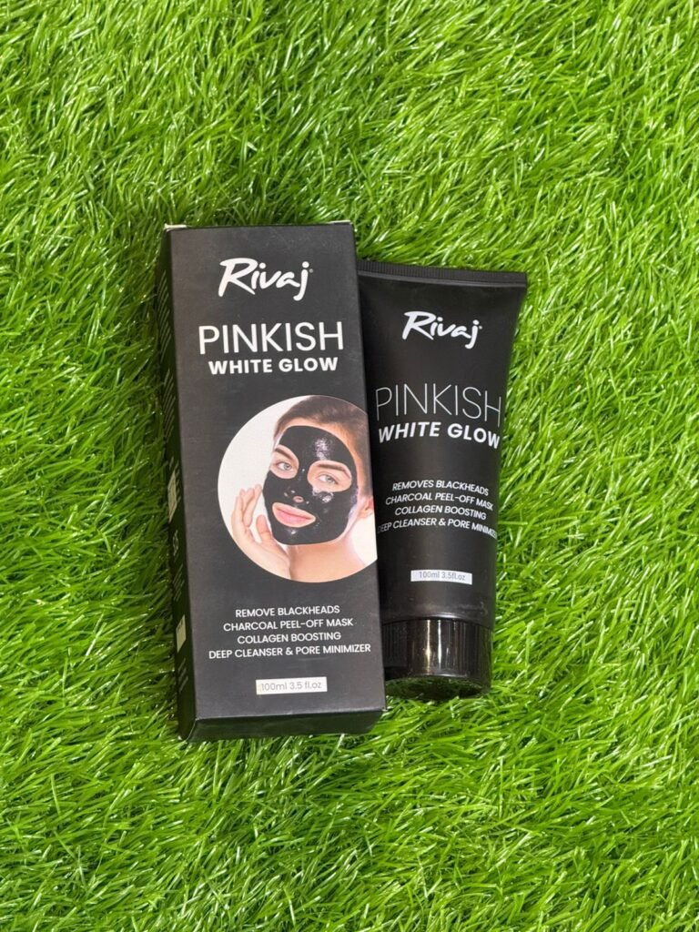 Rivaj Pinkish White Glow Charcoal Peel-Off Mask (100ml).
