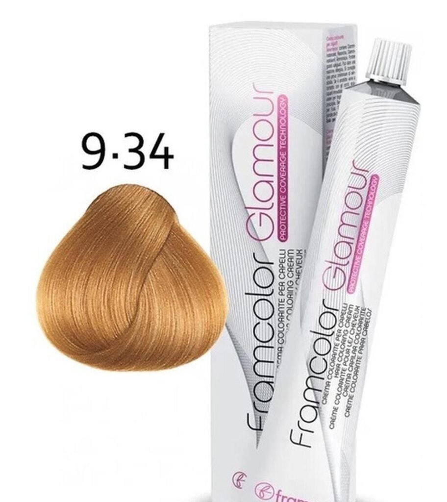 FRAMESI GLAMOUR 9.34 VERY LIGHT GOLDEN COPPERY BLONDE HAIRCOLOR