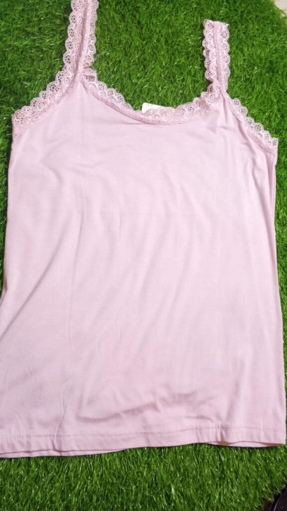 Women's sleeveless camisole Light pastel pink Shameez