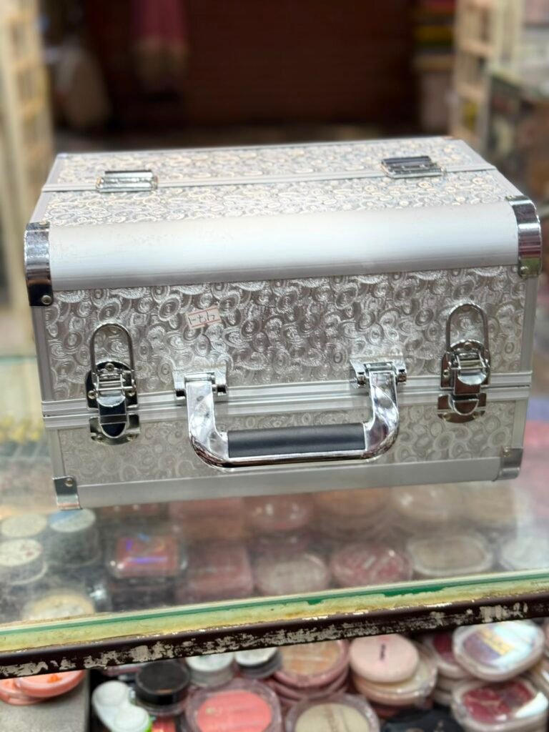 china box tray makeup box silver color