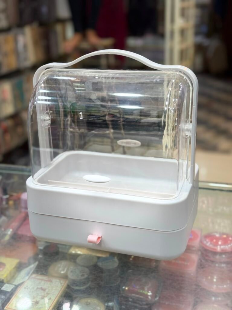 cosmetics makeup + jewellery organiser white color