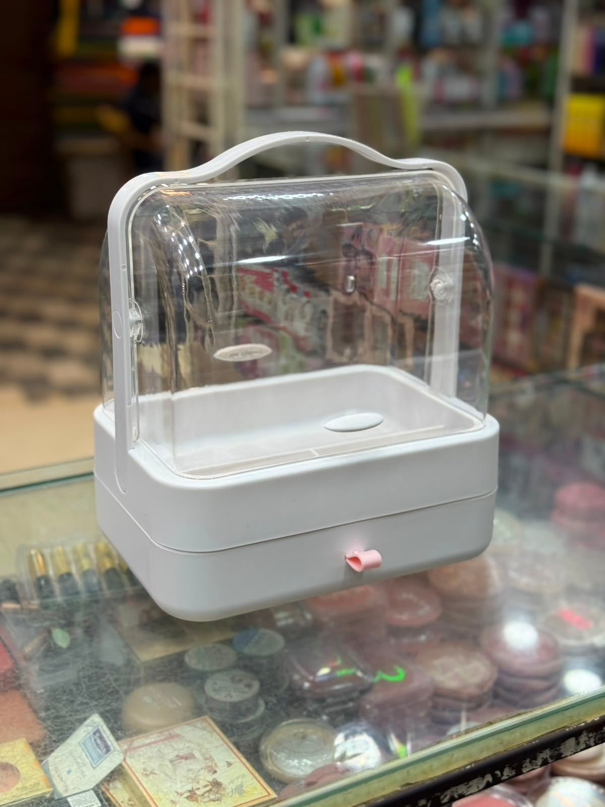 cosmetics makeup + jewellery organiser white color - Image 2