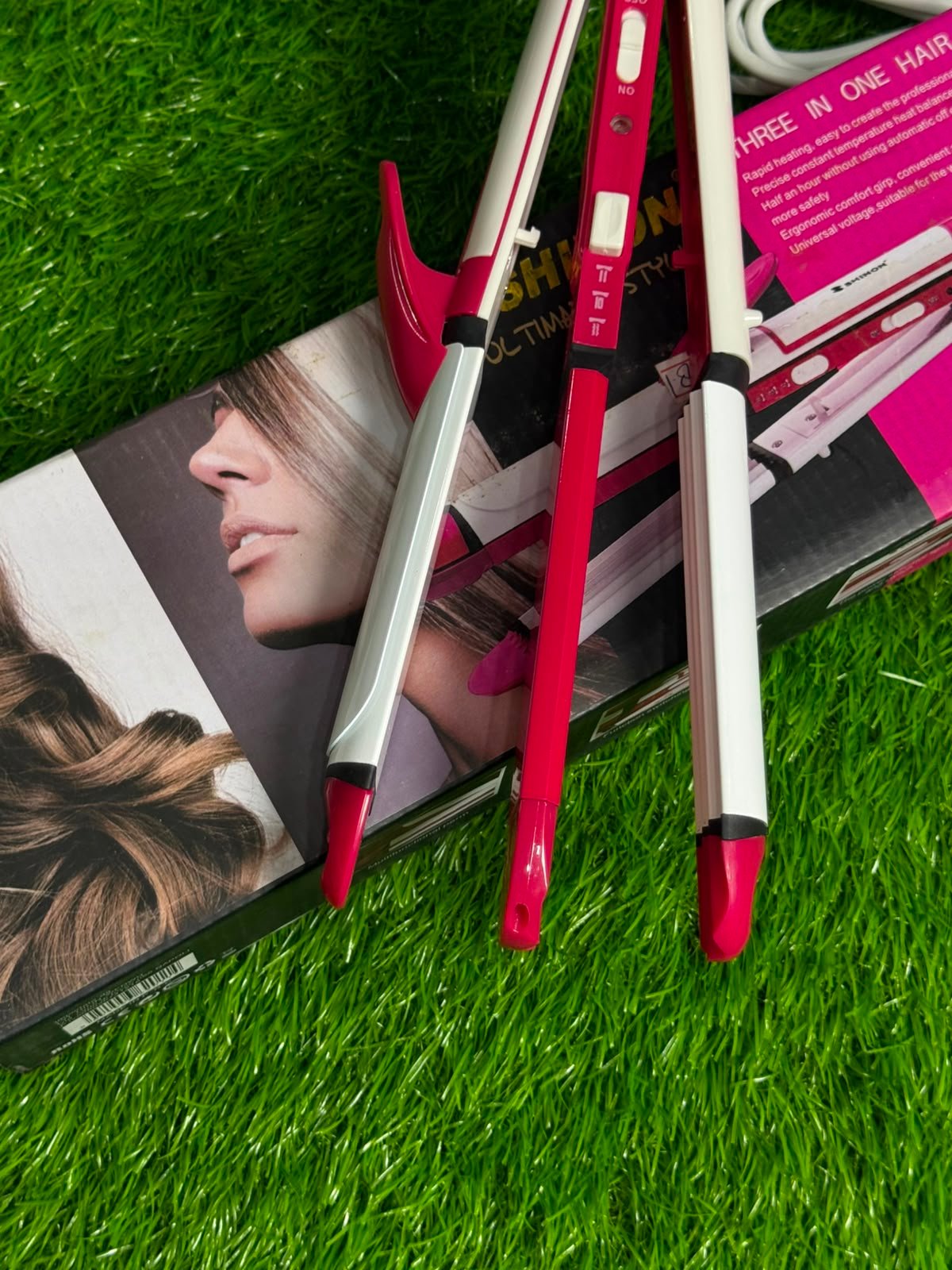 Shinon 3-in-1 hair styling tool (hair straightener, curler + roller , and crimper combo) - Image 5