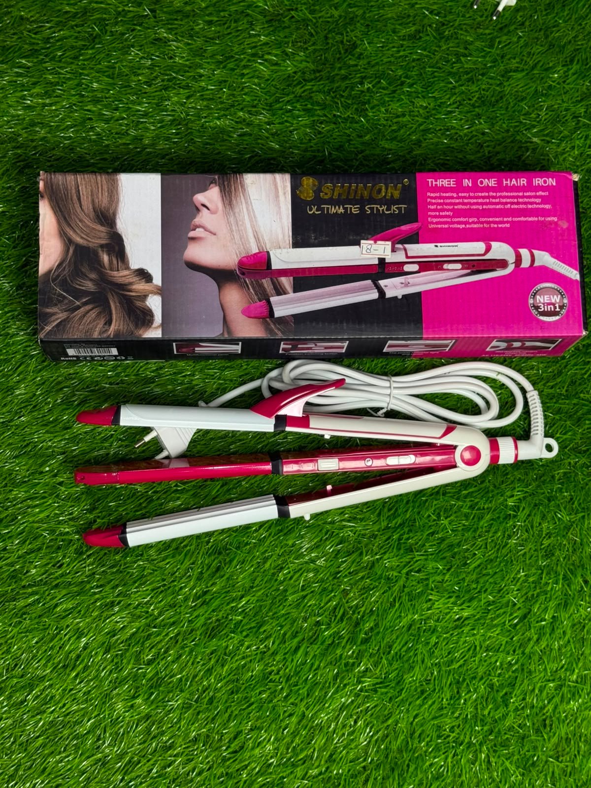 Shinon 3-in-1 hair styling tool (hair straightener, curler + roller , and crimper combo) - Image 6
