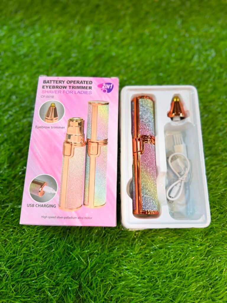 Flawless 2-in-1 Battery-Operated Eyebrow Trimmer & Facial Shaver for Ladies