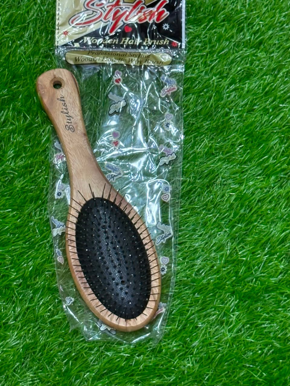 "Stylish" Wooden Hair Brush - Image 2