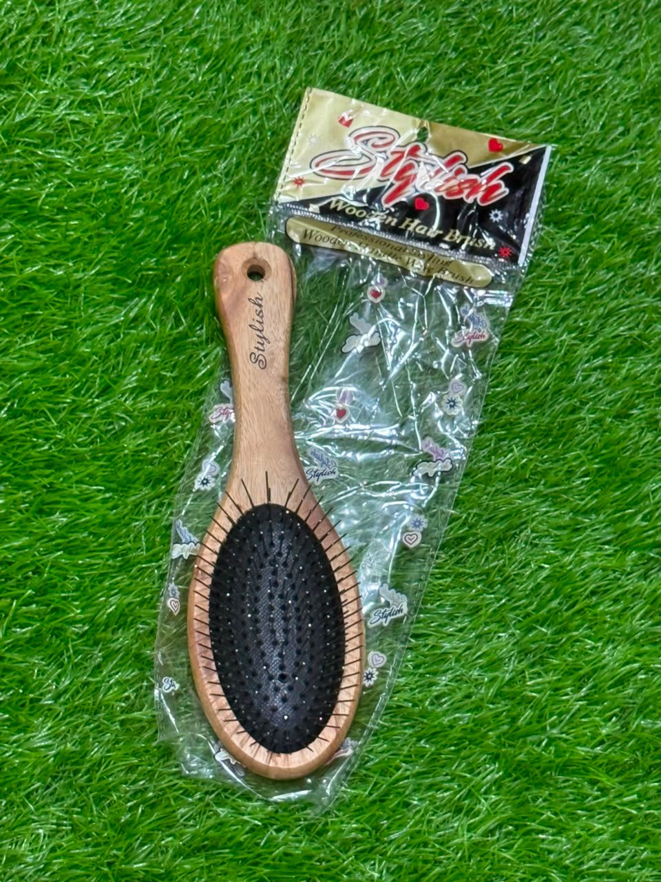 "Stylish" Wooden Hair Brush - Image 4