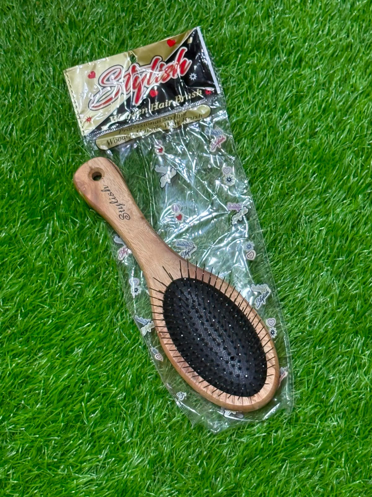 "Stylish" Wooden Hair Brush - Image 5