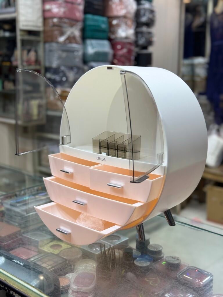 Egg shape Makeup organiser / makeup box pink color