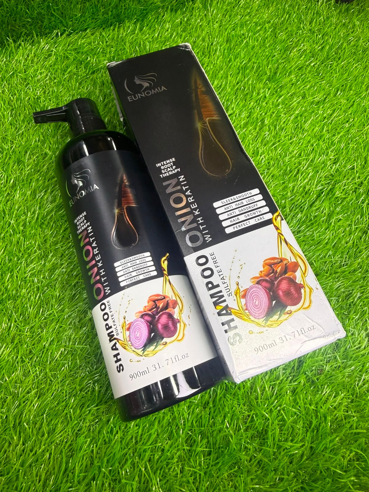 Eunomia Onion Sulfate-Free Shampoo with Keratin (Intense Root Scalp Therapy) - Image 3