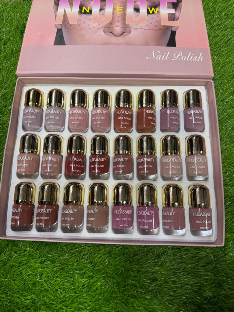 Huda beality nude nail paint/ nail polish 24 pc