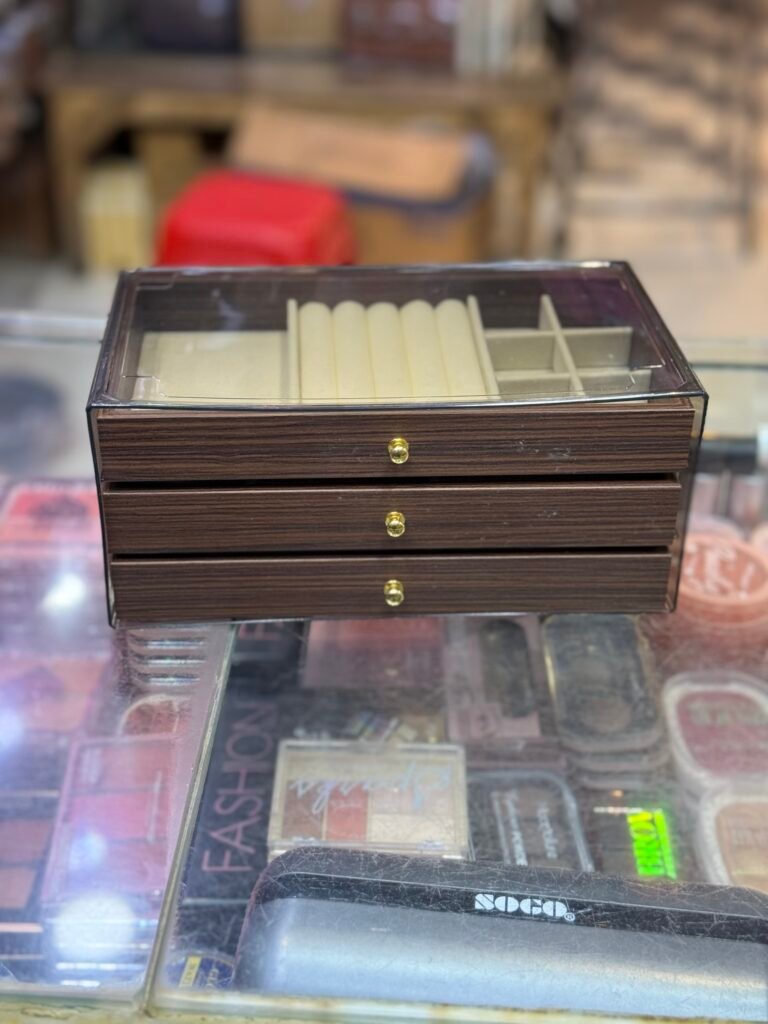 Jewellery box wood style organiser