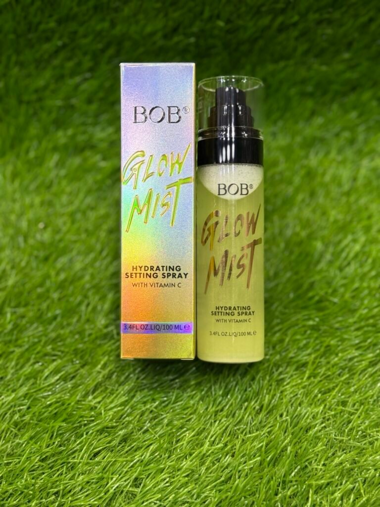 Bob glow mist makeup fixer + shiner golden color