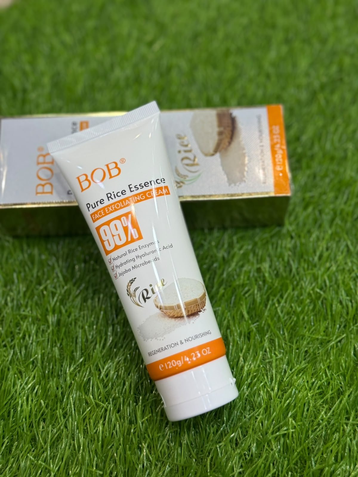 BOB Pure Rice Essence / Face Exfoliating Cream / Scrub - Image 3