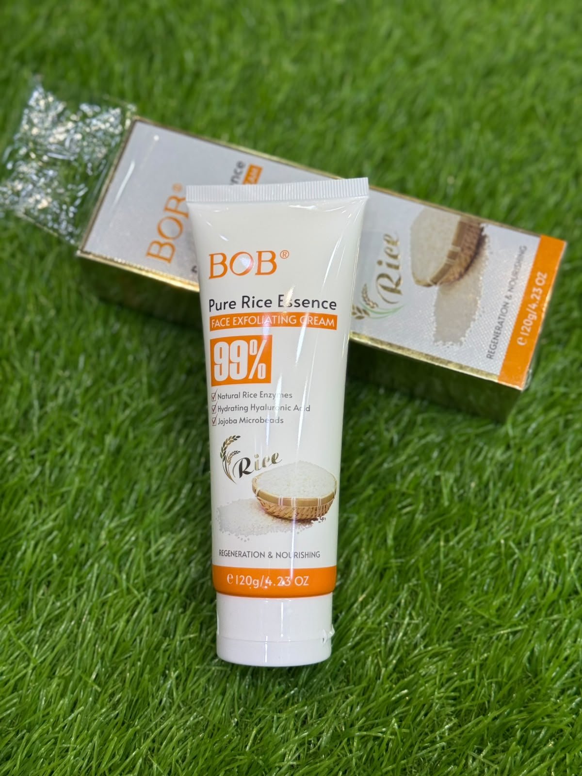 BOB Pure Rice Essence / Face Exfoliating Cream / Scrub - Image 2