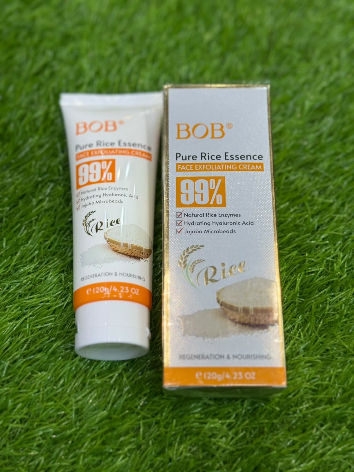 BOB Pure Rice Essence / Face Exfoliating Cream / Scrub