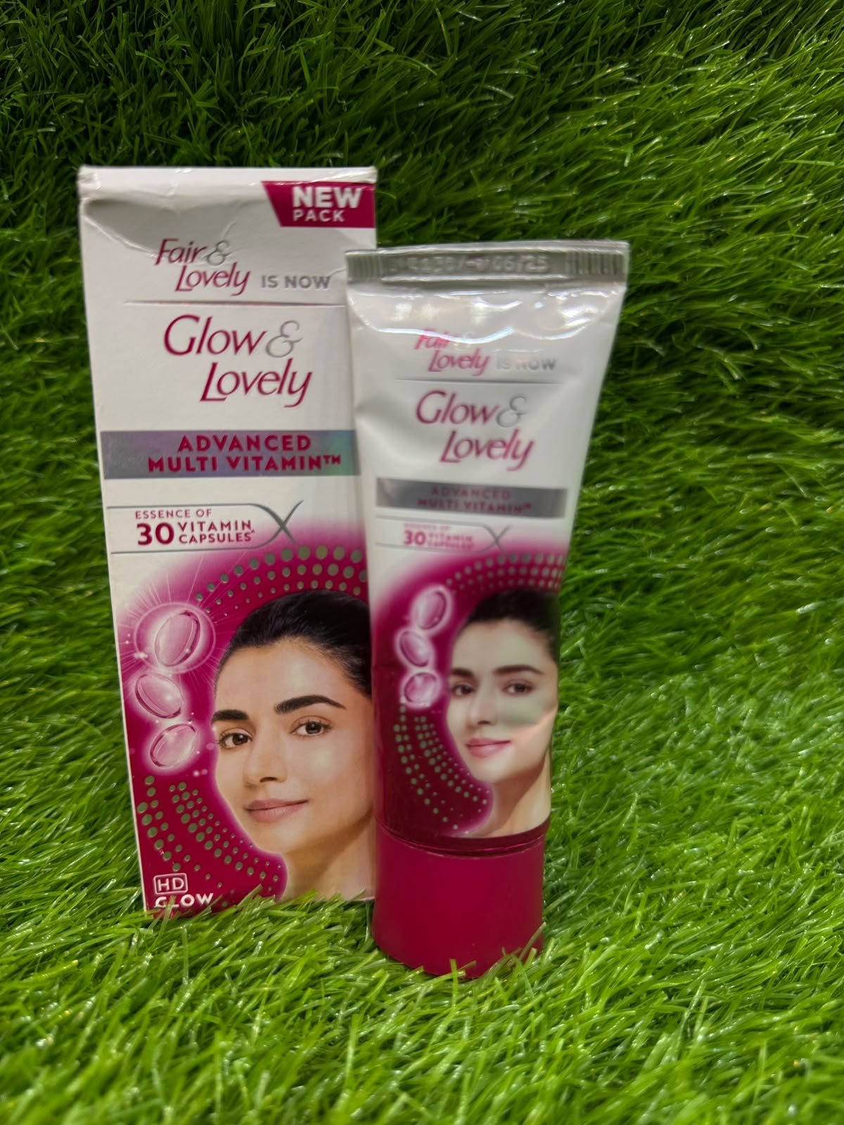 (Glow & Lovely) Advanced Multi Vitamin™ Face Cream New Pack" box with "HD GLOW" claim - Image 4