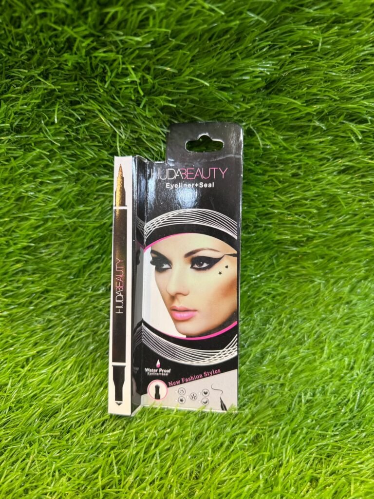HUDABEAUTY Eyeliner + Seal 2 in 1 Dual-ended liquid eyeliner pen with a stamp seal