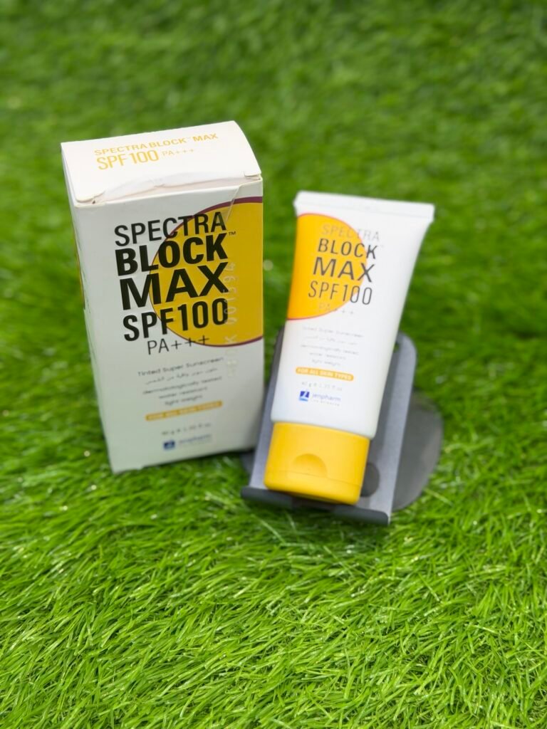 Jenpharm spectra block max sunscreen lotion / sun block for adults spf 100